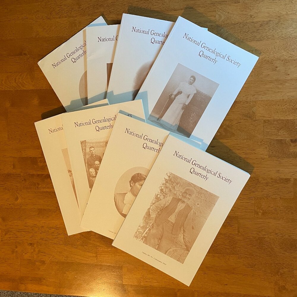 Bundle 8 National Genealogical Society Quarterly (NGSQ) journals (2018-2019)